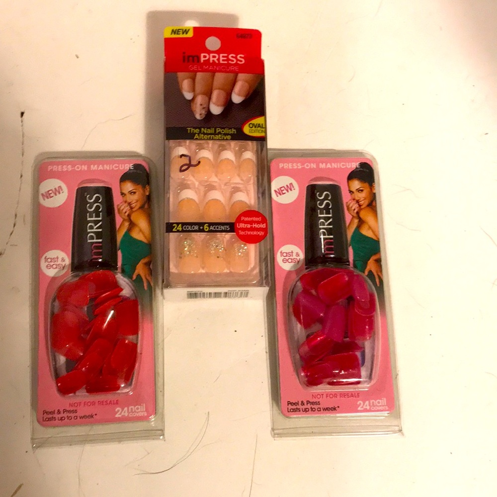 Impress press on nails.